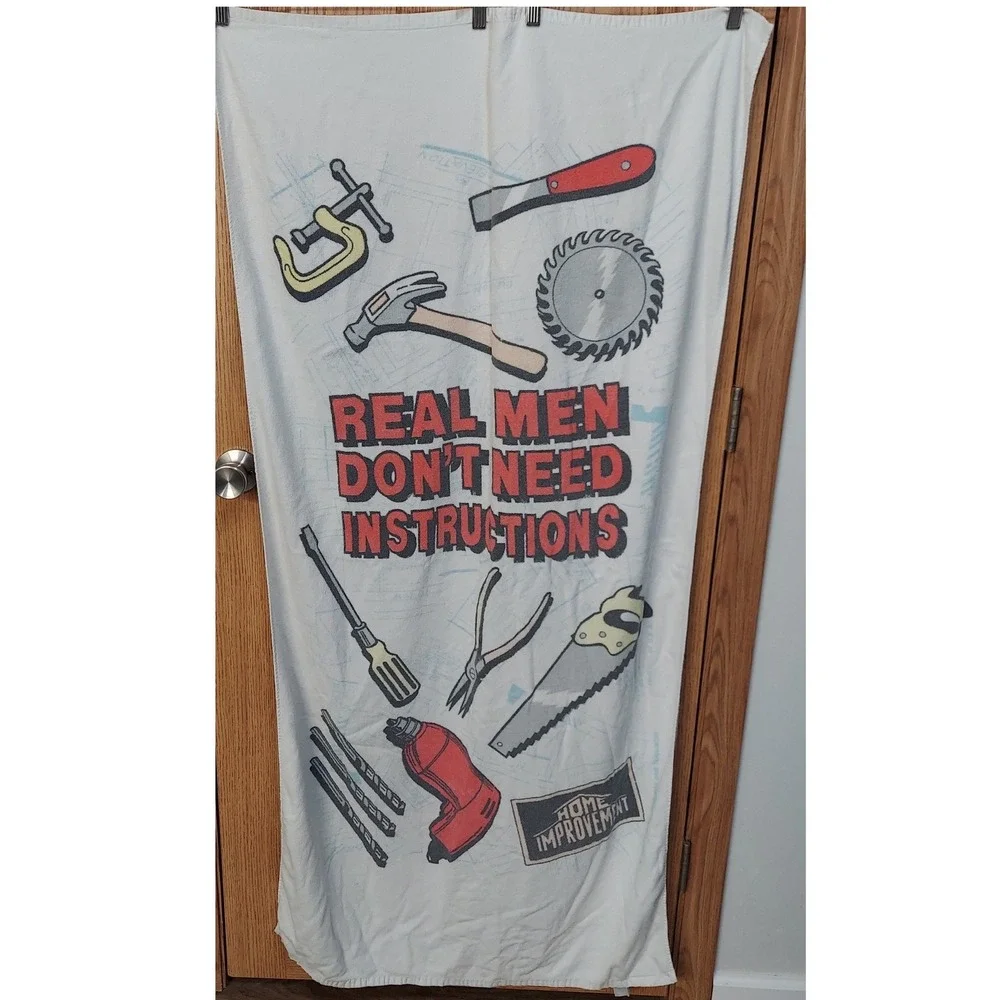 Vtg Home Improvement Beach Towel 58